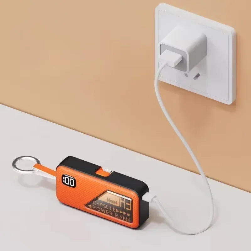 20000mAh Mini Power Bank PD20W Fast Charging Comes with Cable Digital Display PowerBank for IPhone13 14 15 16 Samsung and Xiaomi