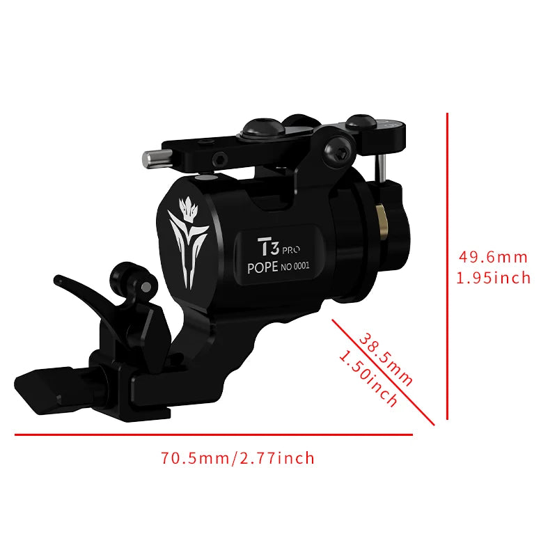 POPEIRONS Brand T3Pro Rotary Tattoo machine Adjustable Stroke 2225 Powerful Motor tattoo gun