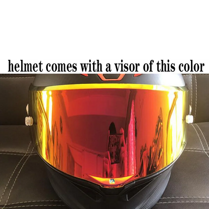 Carbon Fiber Helmet Male All-season Full Face Helmet Motorcycle Racing Car Running Helmet GLOSSY CARBON