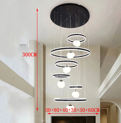 Modern Stair chandelier Pendant lights indoor lighting Ceiling lamp hanging light led Chandeliers for living room indoor lightin