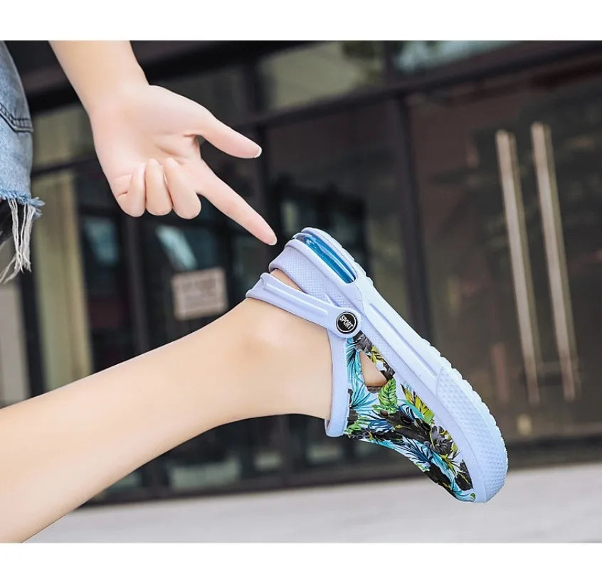 Women's Ethnic Shoes Clogs Soft Sole Two-way Wear for Beach Mules and Pool Women Garden Slides Indoor Nursing Clogs Sandals