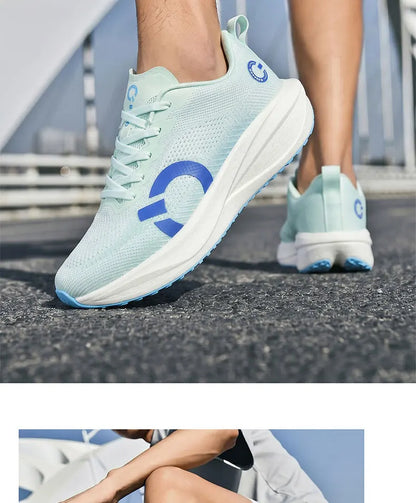 Men's Running Shoes Breathable Mesh Jogging Non-Slip Outdoor Couple Trainer Race Sneakers Luxury Shoes Off-road Shoes Cushioning