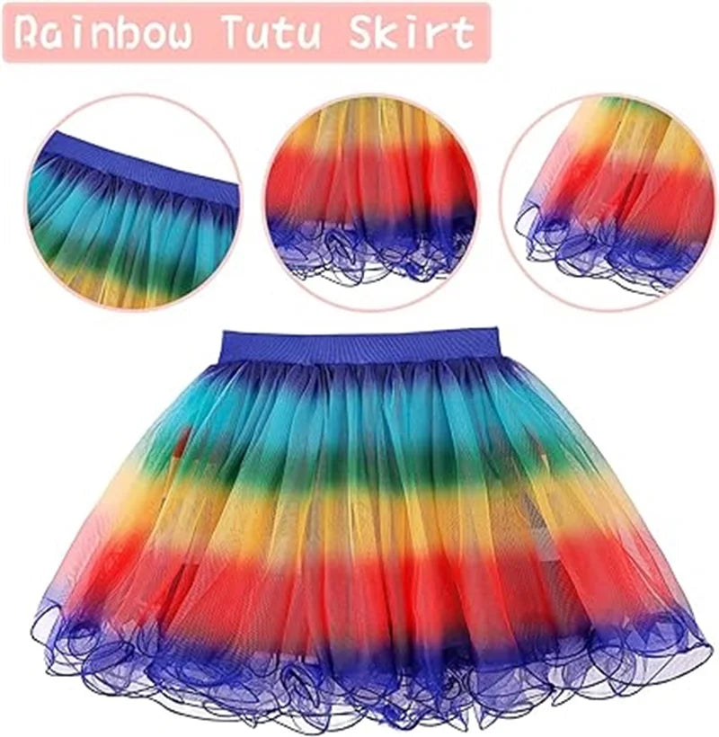 Summer Little Girls Dress Cats T-Shirt With Tutu Skirts For Children Birthday Party Cosplay Halloween Carnival Dress Up Costume