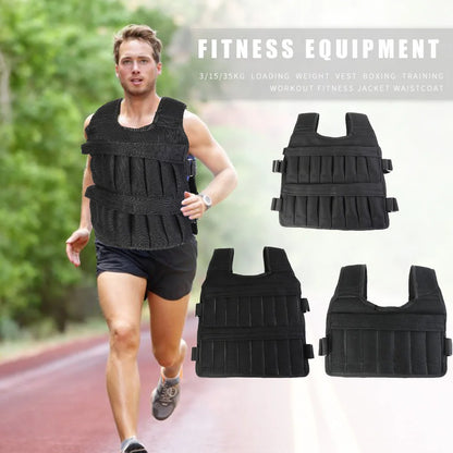 3/15/35kg Workout Weight Jacket Adjustable Weighted Exercise Vest Workout Equipment for Running Training Workout Jogging Walking