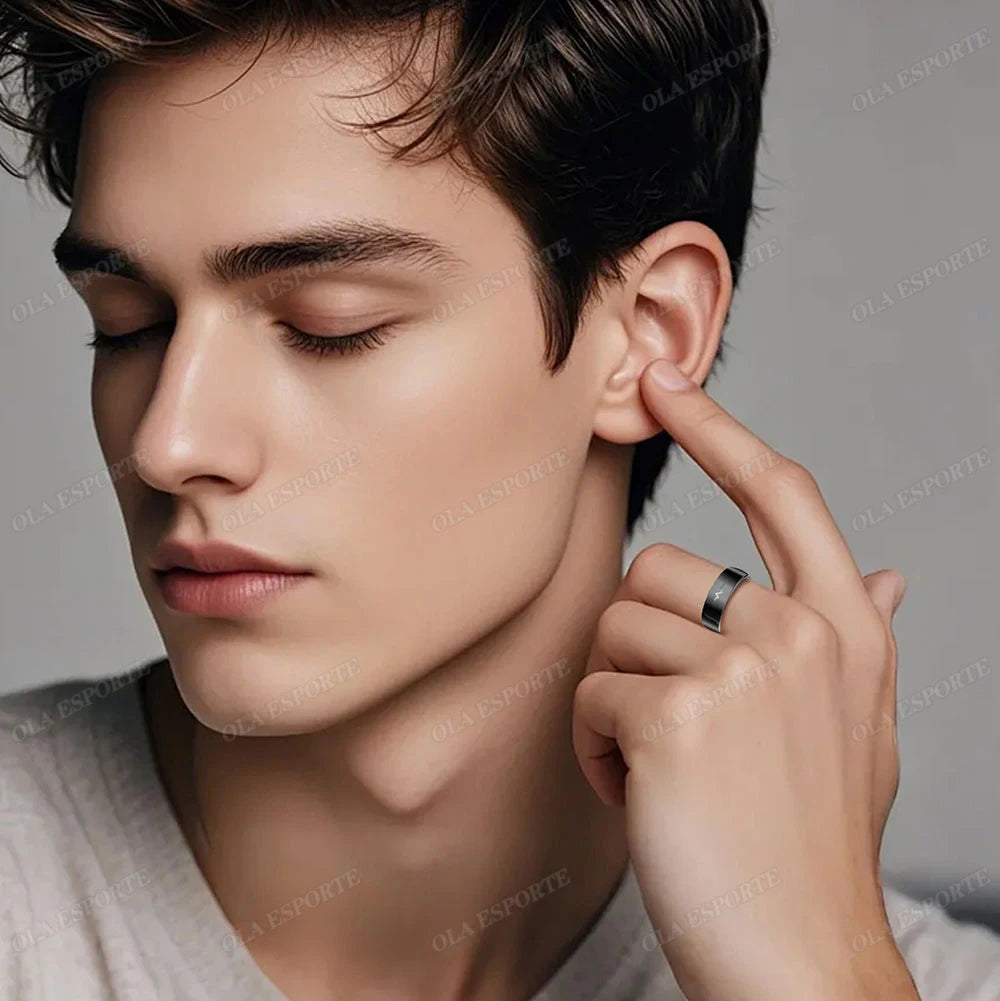 New ECG Smart Ring Men Women Bluetooth Blood Heart Rate Blood Oxygen Health Monitoring Multi Sports 5ATM Waterproof smartring
