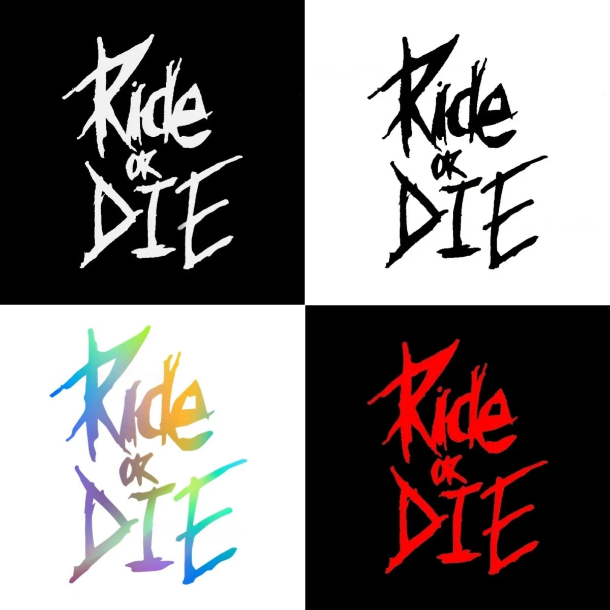 Ride or Die Bike Frame Stickers Bicycle Top Tube Waterproof Decals for MTB Bicycle Decorative Frame Bike Motorcycle Accessories