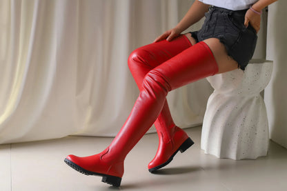 Winter New Plus Size 48 Women's Over The Knee Boots Thick Heel Long Tube Boots Platform Shoes