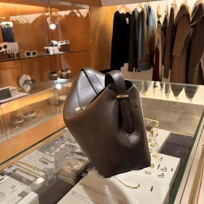 High Quality Messenger Bag 2025 New Large-capacity Fashion Light Luxury Niche Cowhide One-shoulder Commuter Female Bag