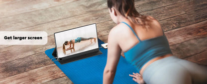Amoudo 14 Inch Touch Portable Monitor 1920 X 1080P Second Screen FHD Lightweight Thin USB Type-C Mini HDMI Extend Screen