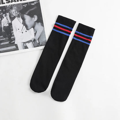 Spring/autumn over the knee socks kids baby girl Boy Football Stripes velvet school dance long toddler stocking calcetines rayas