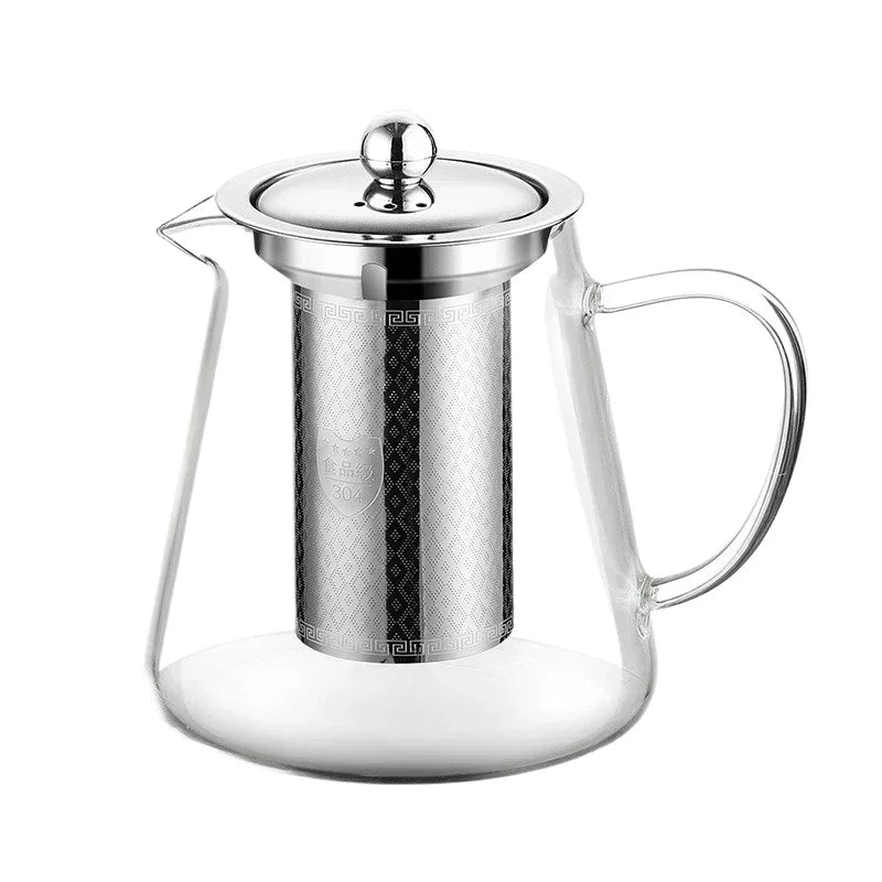 450ml-950ml Heat Resistant Glass Teapot with Stainless Steel Tea Strainer Infuser Flower Kettle Kung Fu Teaware Puer Oolong Pot