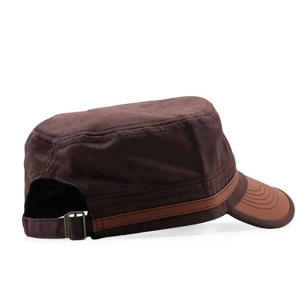 1Pc Unisex Army Hat Baseball Cap Cotton Hat Breathable Combat Fishing Flat Top Spring Summer Adjustable Sun Cap
