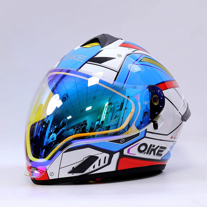 DOT 3C Certified Adult Modular Full Face Motorcycle Helmet Dual Sunshade Lenses Anti-UV Quick Release Helmet Casco Capacete