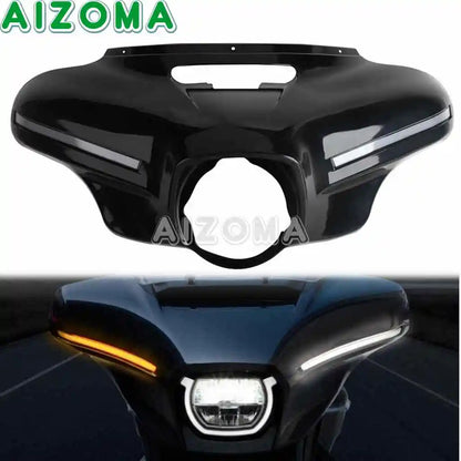 12V Motorcycle Bawting Fairing LED Front Light Mask Cowl Cover For Harley Street Glide CVO SE FLHXSE FLHXST FLHX/I FLHXS 2014-24