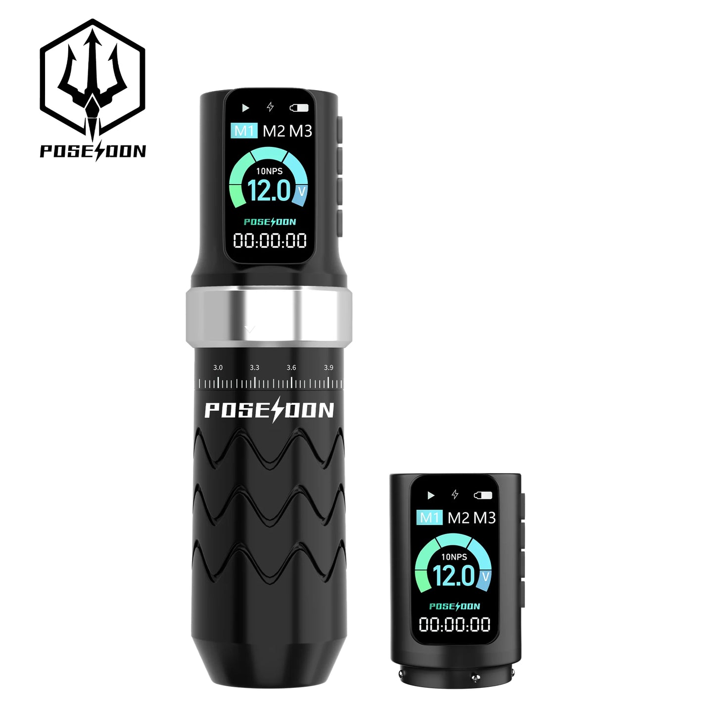 POSEIDON HM145 Tattoo Machine 2 Tattoo Power Supply Tattoo Pen Wirless Tattoo Gun With Powerful Custom Motor For  Tattoo Artist