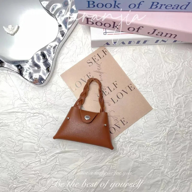 Mini Bag Pendant Small Keychain Case Bag Hanging Accessory Cute Earphone Storage Bag Pendant Keychain Bag Pendant Decoration