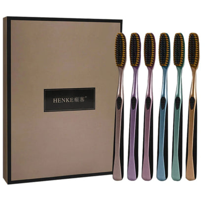 6 U-shaped lengthening brush gift box soft hair deep cleaning teeth travel portable home oral care suitable for adult daily use