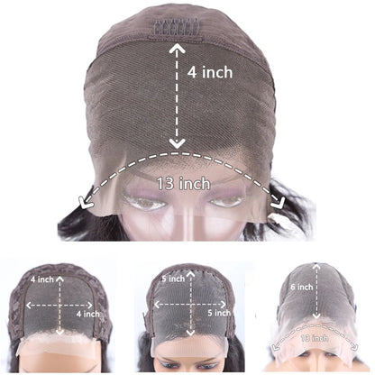 Geeta 30 34 Inch Chocolate Brown Body Wave Lace Front Wig 200 250 Density Colored 100% Human Hair Wigs 13x4 Lace Frontal Wig