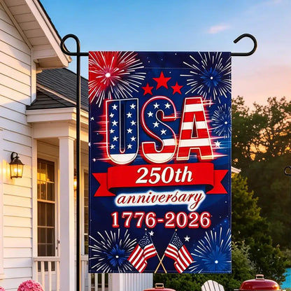 250th Anniversary American Garden Flag Decoration 250th Anniversary Free Double sided Three layered American Patriotic Flag