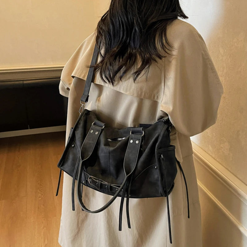 Nylon Women's Commuter Tote Bag Minimalist Large-capacity Tote Bag Ladies Multi-layer Waterproof Computer Shoulder Nylon Handbag