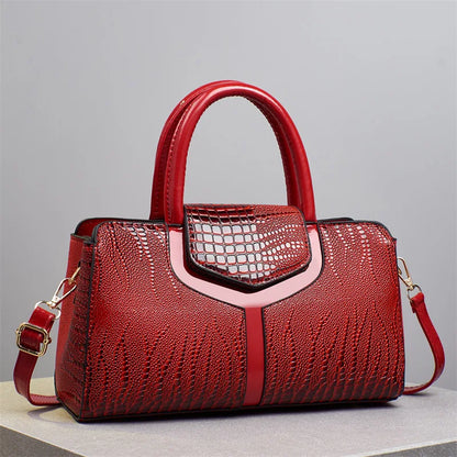 Fashion Crocodile Pattern Women's Handbag Large Capacity Classic Shoulder Bag Casual Crossbody Bag Urban Commuting Tote Bag