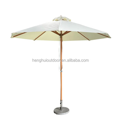 Pink Yellow Blue Striped Parasols Umbrellas Outdoor Luxury Aluminium Market Style Beach Umbrella with Fringe Outdoor for Shop