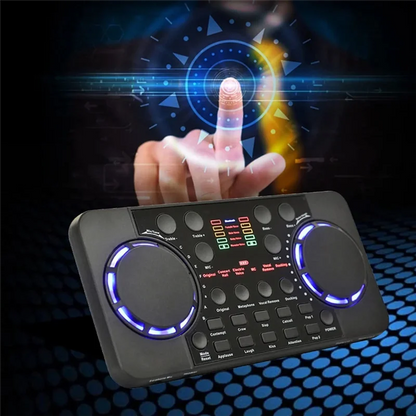 B16C-V300 Pro Sound Card Bluetooth-Compatible Audio Interface Mixer DJ Digital Effect Noise Reduction Console USB Record