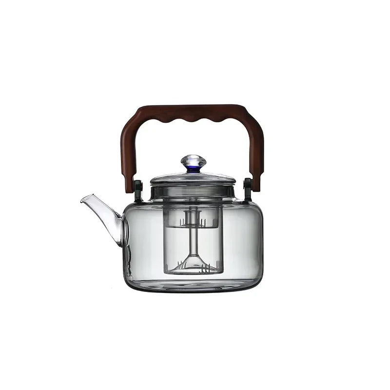 High Borosilicate Glass Teapot Thickened Filter Integrated Steaming and Boiling Teapot High-capacity Home Kung Fu Tea Set