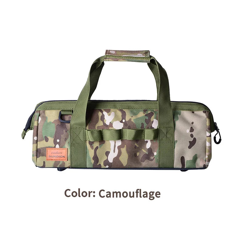 Camping tool storage bag,large-capacity tool kit, can be hung with a climbing buckle, high toe nail,Five colors to choose from