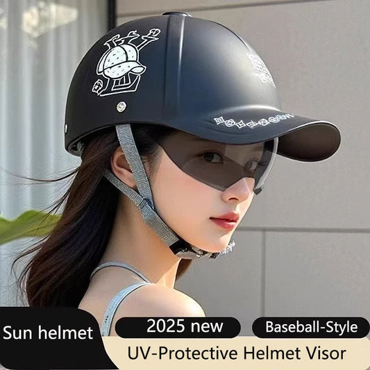 motorcycle helmet Men Women 2025 New Unisex Baseball-Cap Style Summer Half Helmet for Electric Bikes