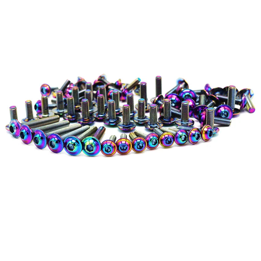 195pcs Burn Titanium screw Fairing Screws Bolt Kit for Suzuki GSXR600 GSXR1000 Hayabusa GSX1300R GSX600F GSX750F SV1000 SV650