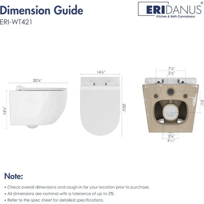Eridanus Dual-Flush Wall-Mounted Toilet System with Integrated Tank and Carrier
