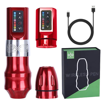 Wireless Cartridge Tattoo Machine Pen Rotary Wireless Battery Pen Portable Power Pack 1500mAh LED Digital Display Tattoo Gun