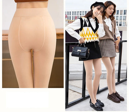 Women Thermal Pantyhose for Winter Warm Leggings Panty Polar Skin Black Effect Stockings Thermal Women Sock Fleece Lined Tights