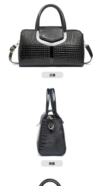Fashion Crocodile Pattern Women's Handbag Large Capacity Classic Shoulder Bag Casual Crossbody Bag Urban Commuting Tote Bag