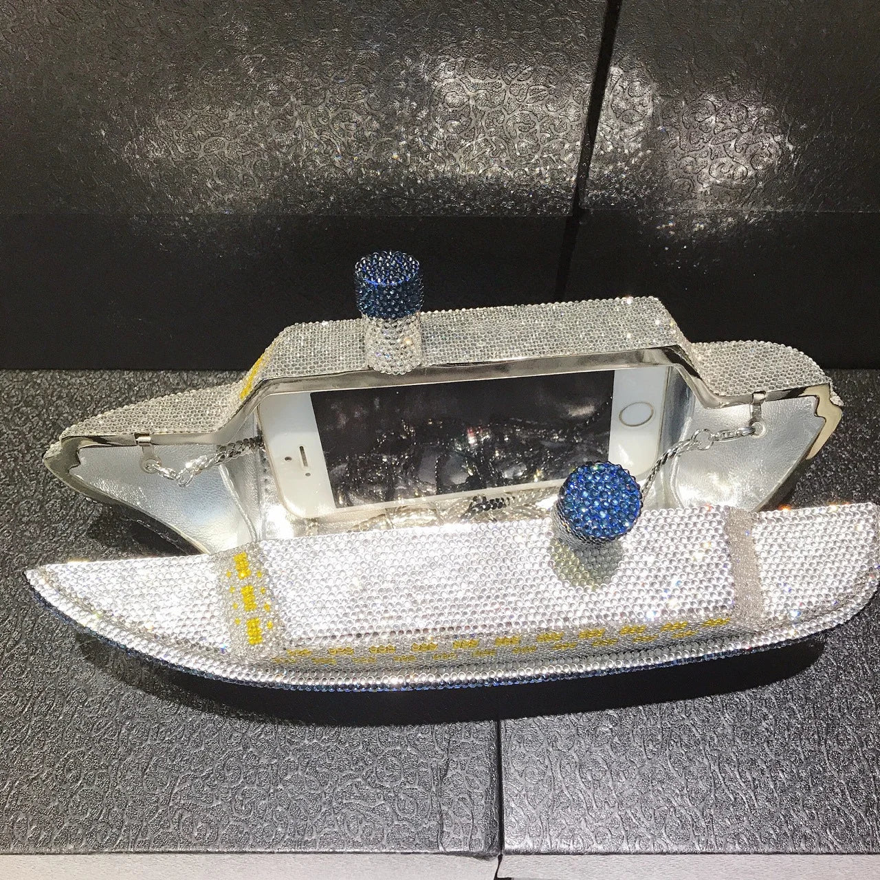 XIYUAN Ship Crystal Clutch Purse Red Blue Gold Women Gems Evening Party Bag Wedding Bridal Minaudiere Purses Rhinestones Handbag