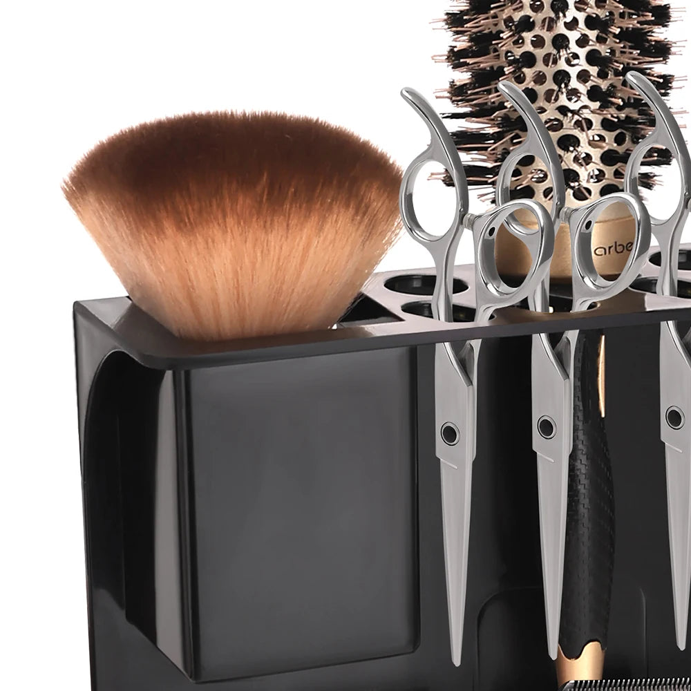 Hair Styling Tools Storage Box For Beauty Scissors Electric Clipper Comb Rack Salon Hairdressing Holder Desktop Case