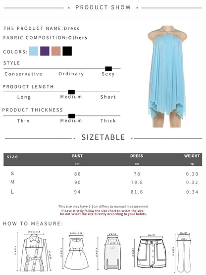 Sisterlinda Halter Dress Women Asymmetrical Hem Bandage Sleeveless Backless Solid Beach Party Sexy 2026 Summer New Trend Bodycon