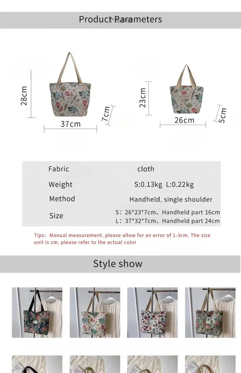 Large Capacity Niche Single Shoulder Bag for Women, Ins Style Canvas Bag, Tote Bag for Class, Commuting Bag