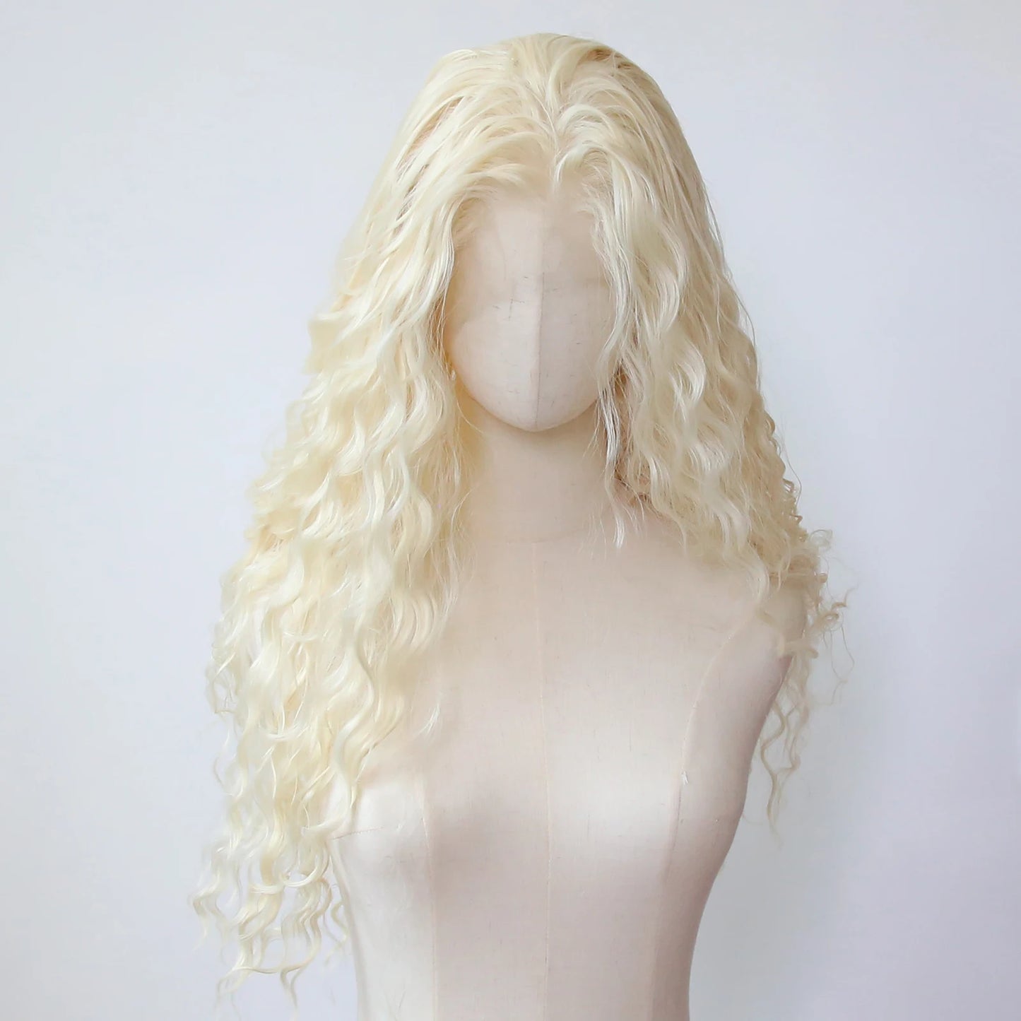 Black Romance Curly Synthetic Lace Front Wig Long Deep Curly Jet Black Lace Front Synthetic Wig Pre Plucked Natural Hairline