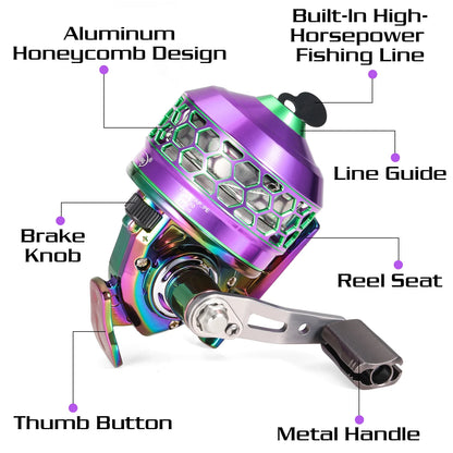 Sougayilang Colorful/Silver Fishing Reel 3.9:1 Gear Ratio&Double Roller Pin Paired with High Quality Ball Bearings Fishing Gear