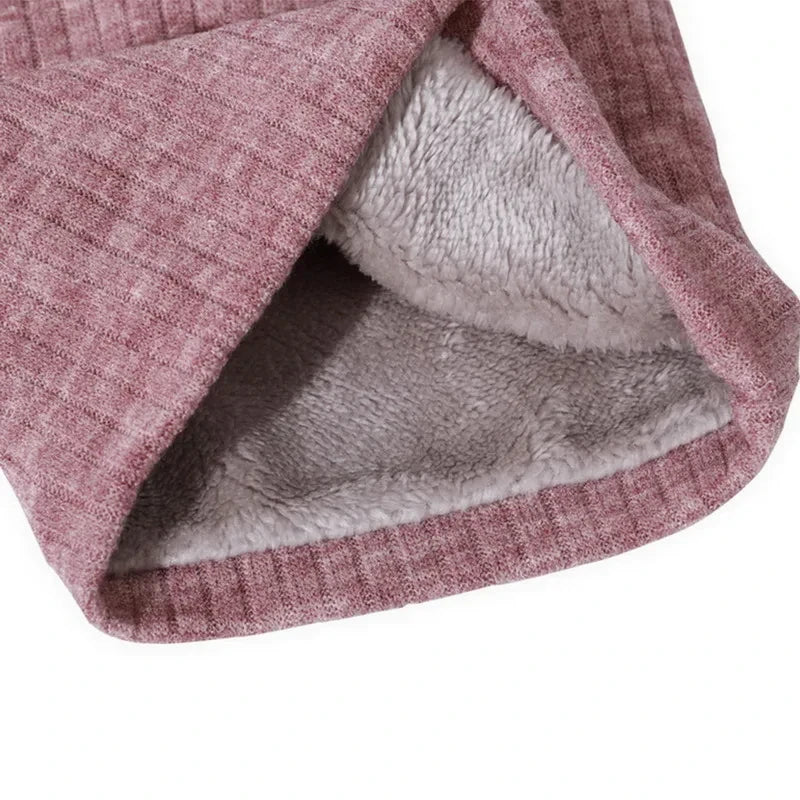 Winter Scarf for Men Fleece Ring Bandana Knitted Warm Solid Scarf Women Neck Warmer Thick Cashmere Hot Handkerchief Ski Mask