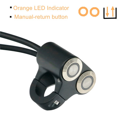 LMoDri 22mm Handlebar Motorcycle Switches ATV Scooter Headlight Hazard Brake Fog Light Switch ON-OFF Aluminum With Indicator DIY