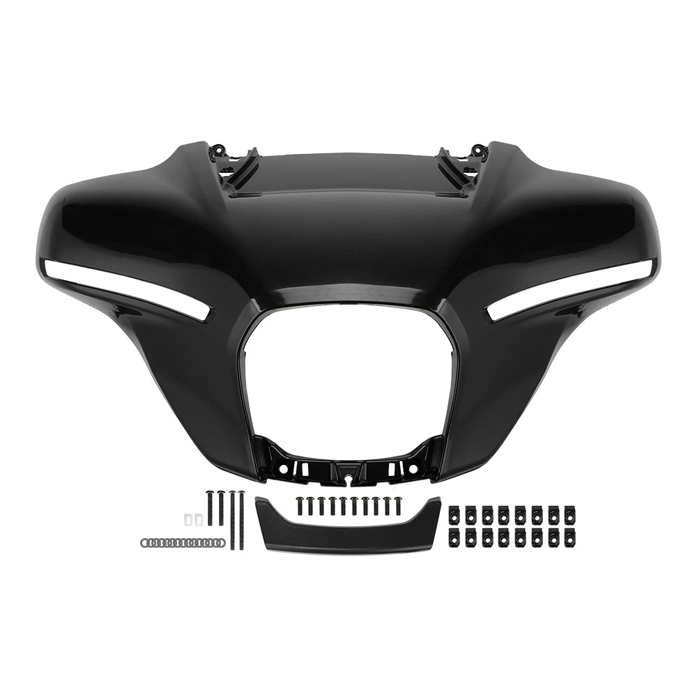 Motorcycle Front Outer Fairing and Instrument Bracket for Touring Street Glide ABS Windshield Cover Front Batwing Outer Fairing