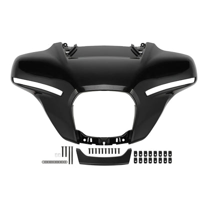 Motorcycle Front Outer Fairing and Instrument Bracket for Touring Street Glide ABS Windshield Cover Front Batwing Outer Fairing