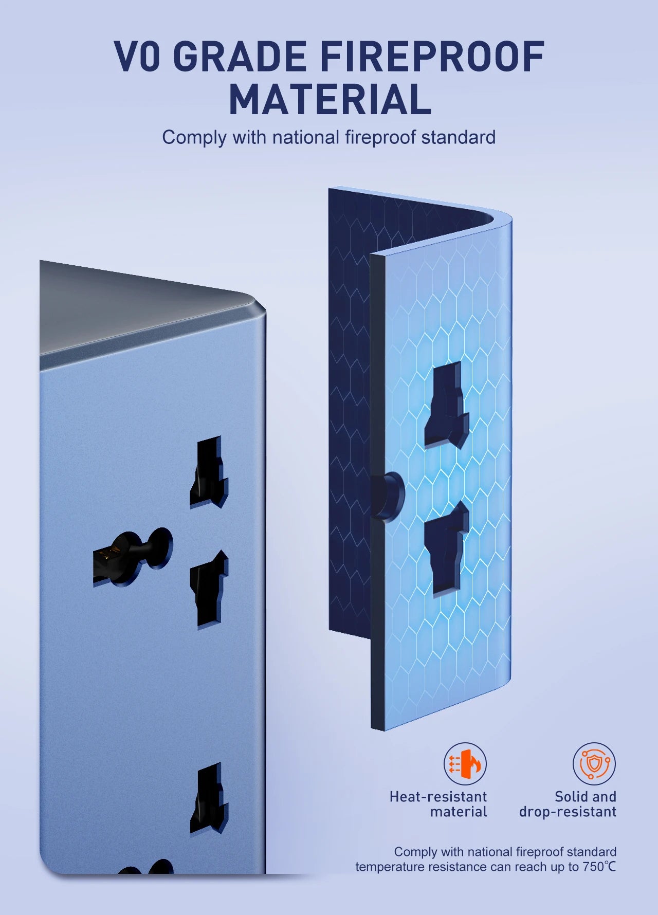 LDNIO Vertical Universal Socket Tower Power Strip Multi Outlets with 45W PD USB C Fast Charging Stations Extension Cable LED
