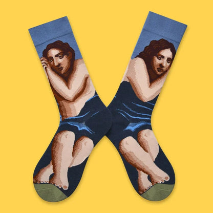 2024 Autumn and winter new socks female French plant series in high tide women's socks  designer socks