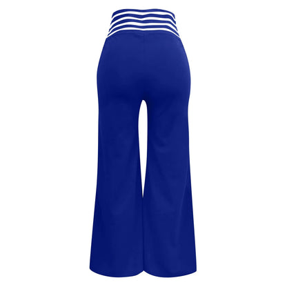 Women Wide Leg Flared Pants New Y2k Casual Crisscross Sheer Mesh Patch High Waist Trousers Elegant Streetwear Work Pants