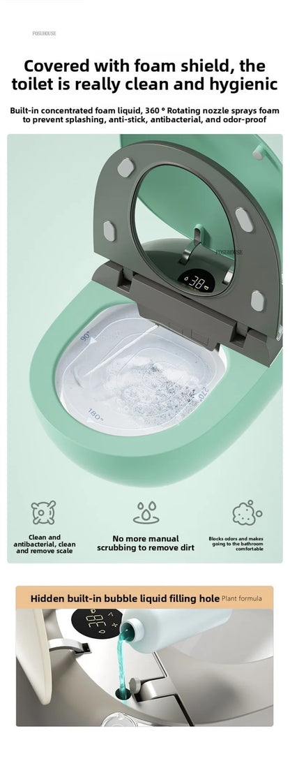 A50 Automatic Color and Black Smart Toilet for Bathroom Fixture Home Wall-mounted Wc Toilets with Tank Automatic Flip