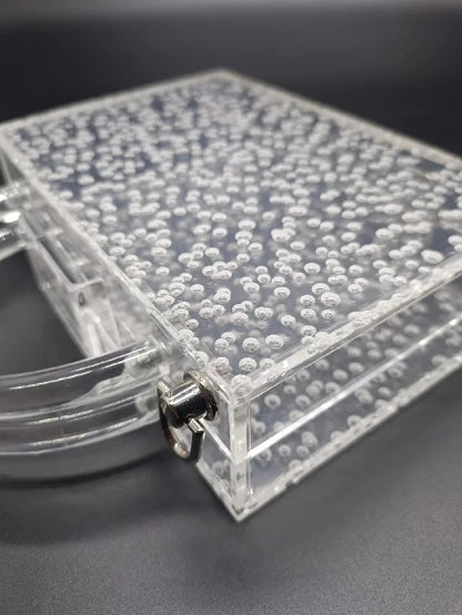 Acrylic Bubble Transparent Bag New Trendy Evening Clutch Handbag Designer Luxury Brand Bags Square Women's Shoulder Tote Wallet
